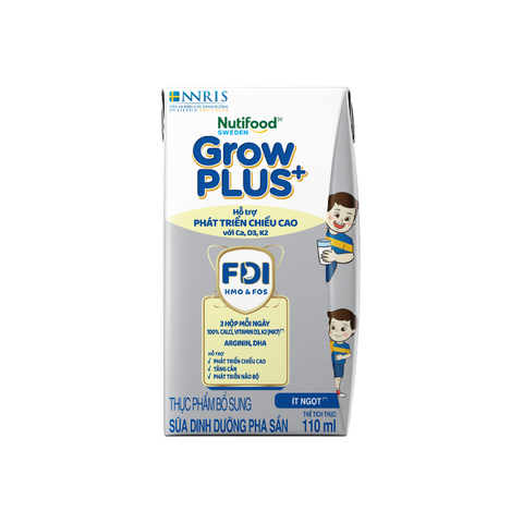  Sữa Bột Pha sẵn Nutifood GrowPLUS+ Cao Lớn Vượt Trội trên 1 tuổi 110ml 
