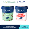 COMBO 2 - Bliss Bundle Couple Socola Bạc Hà + Dâu Tây Nhật Nagare (473ml x 2 hộp) - livestream 0204