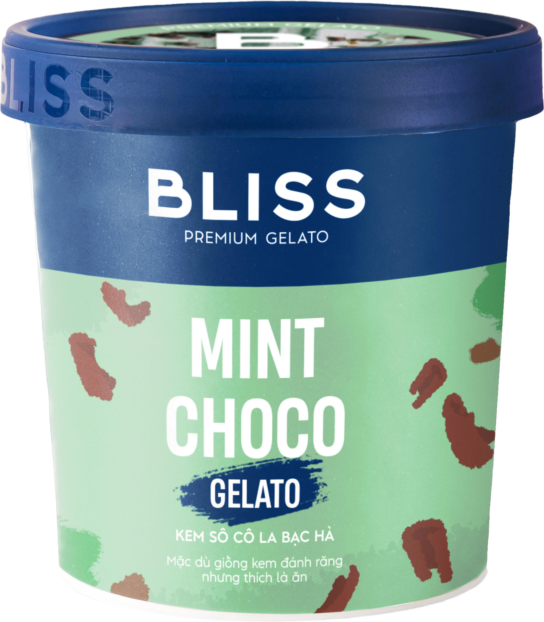 KEM SÔ CÔ LA BẠC HÀ 473ML BLISS PREMIUM GELATO 
