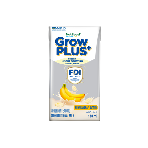  Sản phẩm sữa uống dinh dưỡng GrowPLUS+ Vị Chuối Sữa Hộp 110ml - thùng 24 hộp 