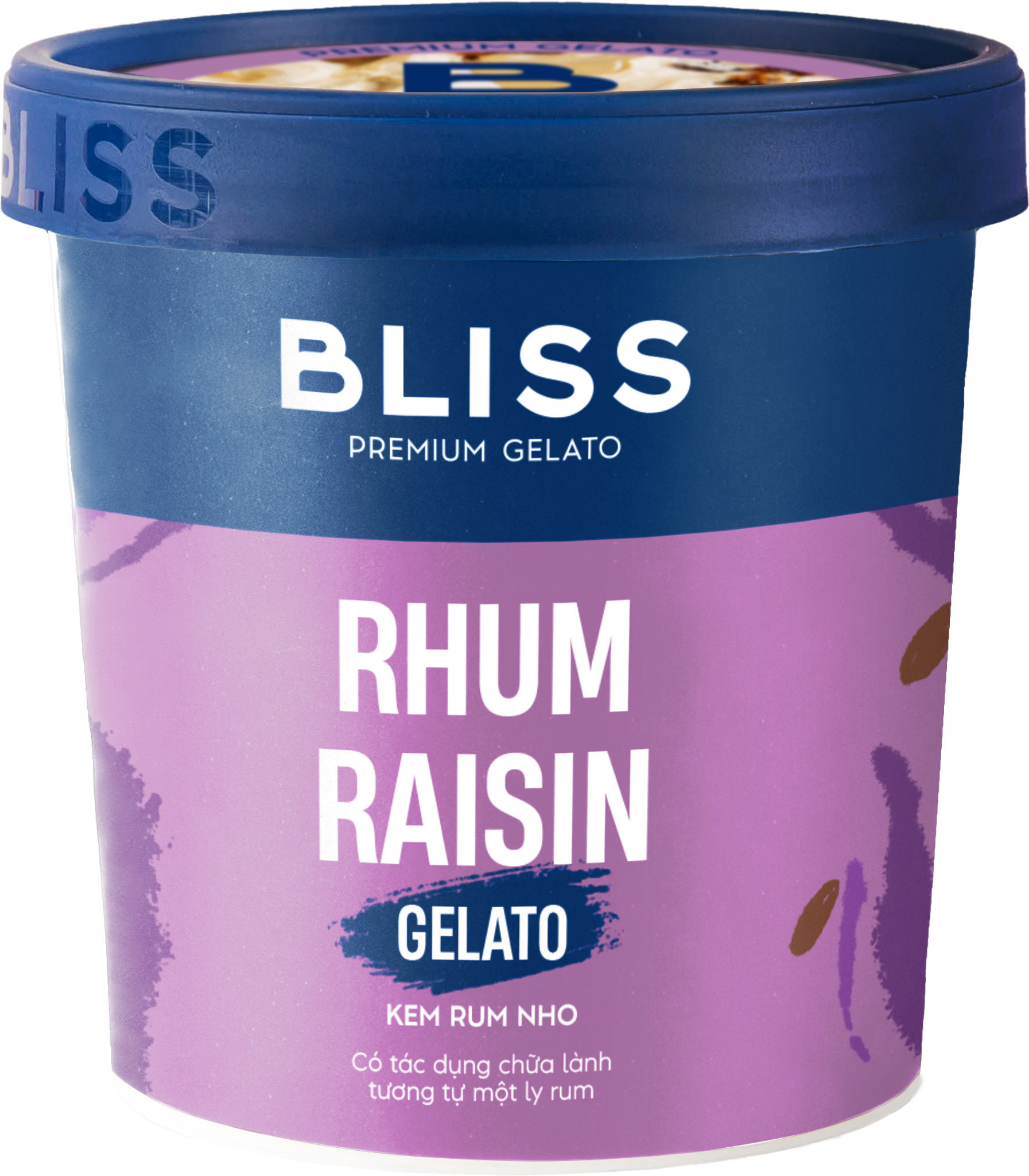  Kem Rum Nho (Rhum Raisin Gelato) 473ml 