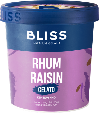  KEM RUM NHO 473ML BLISS PREMIUM GELATO 