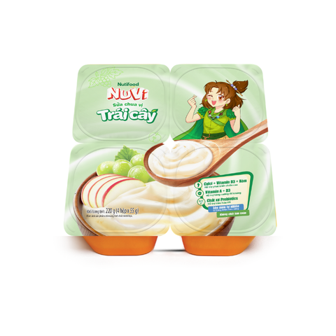  NuVi Sữa Chua Ăn Vị Trái Cây x hộp 55g 