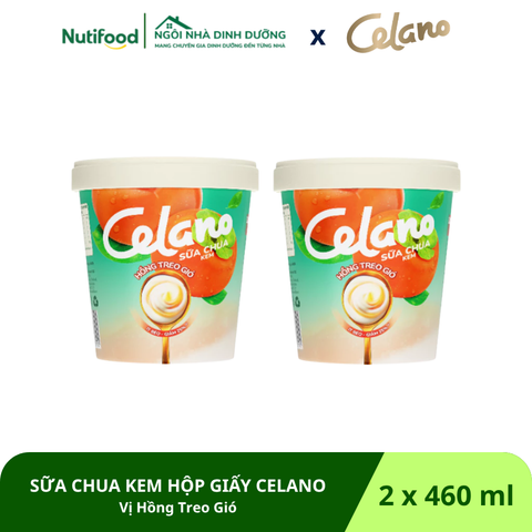  Combo 2 Sữa Chua Kem Hộp Giấy CELANO vị Hồng Treo Gió (2 x 460ml) - LIVE 