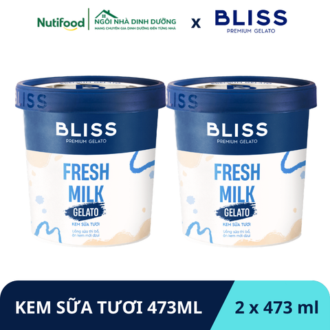  KEM SỮA TƯƠI 473ML BLISS PREMIUM GELATO - LIVE 