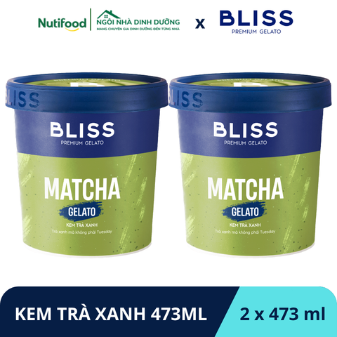  KEM TRÀ XANH 473ML BLISS PREMIUM GELATO - LIVE 