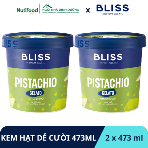  KEM HẠT DẺ CƯỜI 473ML BLISS PREMIUM GELATO - LIVE 