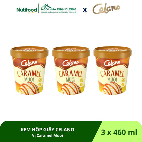  Combo 3 Kem Hộp Giấy CELANO vị Caramel Muối (3 x 460ml) - LIVE 