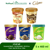  Combo kem hộp giấy CELANO CÊ ĐÊ MÊ 5 vị: Caramel muối, Cà phê muối, Socola, Vani hạt socola, Dừa - livestream facebook 