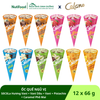 ỐC QUẾ NGŨ VỊ (12 que x 66 g) - KEM CELANO CONE SÔCÔLA HƯƠNG VANI + KEM CELANO CONE VANI DÂU 66G + KEM CELANO CONE VANI 66G + KEM CELANO CONE PISTACHIO 66G + KEM CELANO CONE CARAMEL PHOMAI 66G
