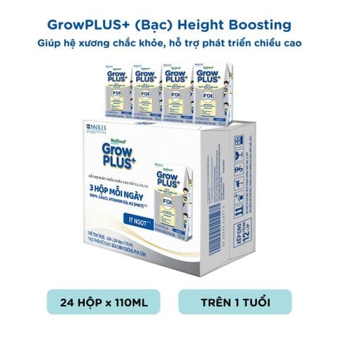 Sữa Bột Pha Sẵn Nutifood GrowPLUS+ Cao Lớn Vượt Trội 1+ thùng 110ml x 24 hộp - LIVE GP+ 