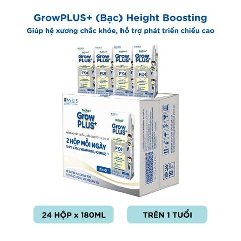  Sữa Bột Pha Sẵn Nutifood GrowPLUS+ Cao Lớn Vượt Trội 1+ thùng 180ml x 24 hộp - LIVE GP+ 