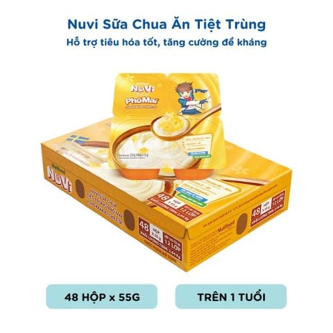  NuVi Sữa Chua Ăn Vị Hokkaido Cheese x hộp 55g 