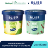 COUPLE BUNDLE 4 (2 hộp x 473ml) - Kem Quýt Nhật Mật Ong Sherbet (Honey Yuzu Sherbet) + Sô Cô La Bạc Hà (Mint Choco Gelato)