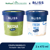 COUPLE BUNDLE 5 (2 hộp x 473ml) - Kem Trà Xanh (Matcha Gelato) + Sữa Tươi (Fresh Milk Gelato)