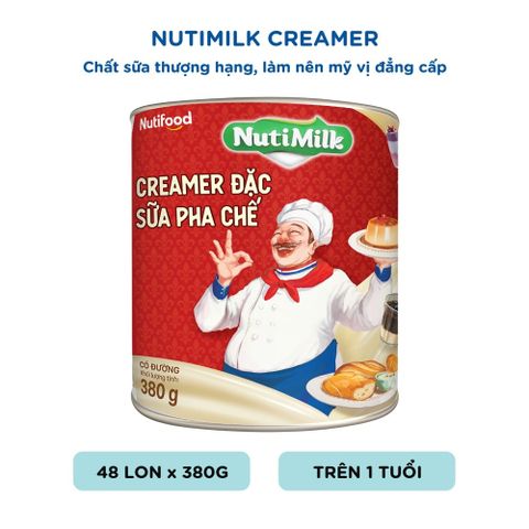  Creamer đặc sữa pha chế NutiMilk Lon 380g 