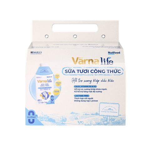  Thực phẩm bổ sung Varna Life sữa tươi công thức không đường (Xanh dương) 