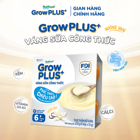  Quà tặng -  GrowPLUS+ Váng sữa công thức Cao lớn vượt trội Vani - Hộp 55g 