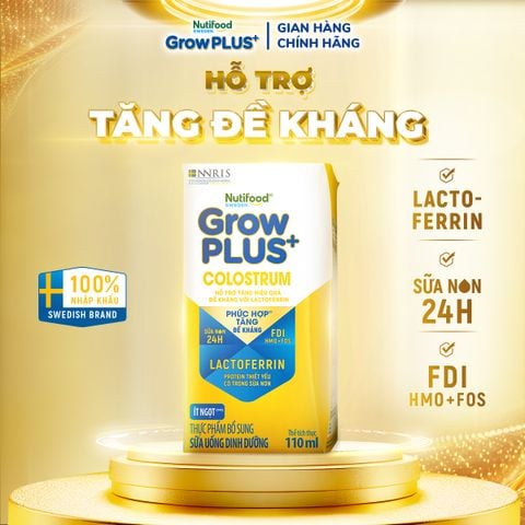  Sữa Uống Dinh Dưỡng Nutifood GrowPLUS+ Colostrum Lactoferrin 110ml 
