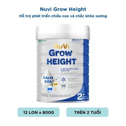  Sữa bột Nuvi Grow Height 2+ Lon 800g 