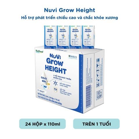  Thùng 24 hộp Sữa bột pha sẵn Nuvi Grow Height hộp 110ml 