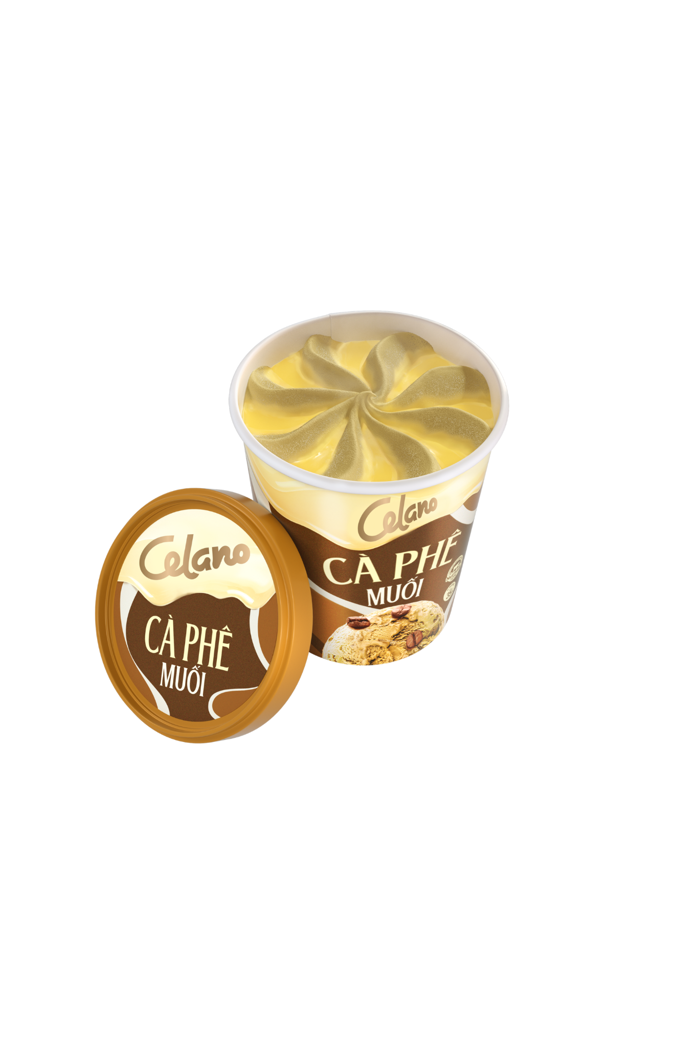  Kem Hộp Giấy Cel Cà phê muối 460ml 