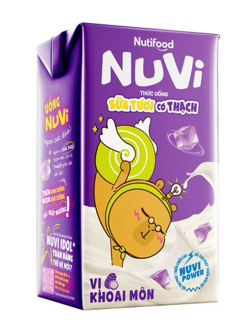  NuVi Thức Uống Sữa Tươi Tiệt Trùng Vị Khoai Môn Có Thạch 100 ml 