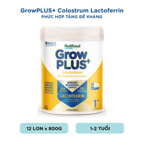  Sữa bột Nutifood GrowPLUS+ Colostrum Lactoferrin 1+ 800g 