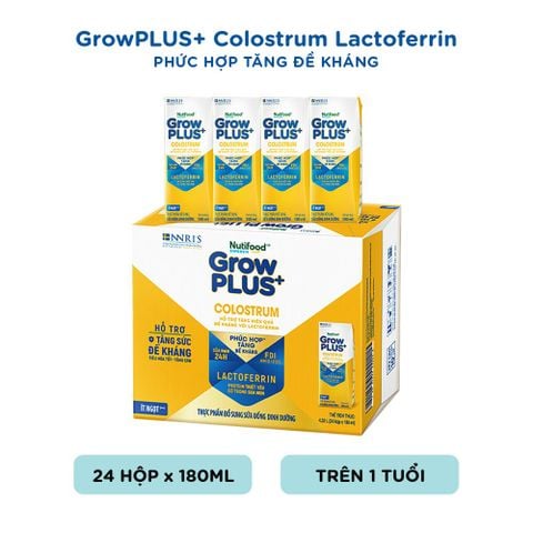  Sữa bột pha sẵn Nutifood GrowPLUS+ Lactoferrin 180ml thùng 24 hộp 