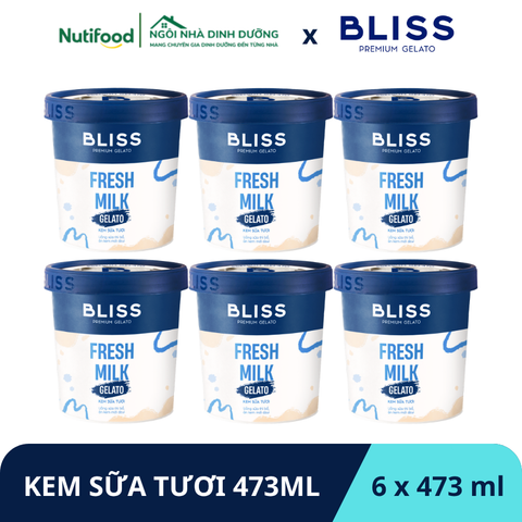  KEM SỮA TƯƠI 473ML BLISS PREMIUM GELATO - LIVE 