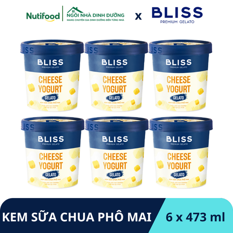  KEM SỮA CHUA PHÔ MAI 473ML BLISS PREMIUM GELATO - LIVE 