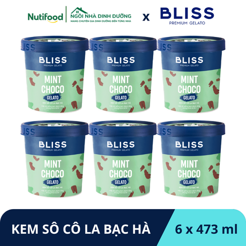  KEM SÔ CÔ LA BẠC HÀ 473ML BLISS PREMIUM GELATO - LIVE 