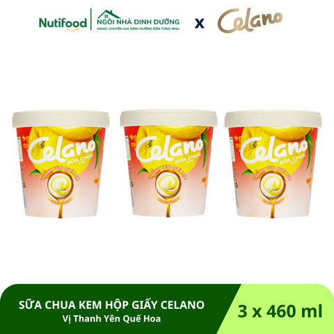  Combo 3 Sữa Chua Kem Hộp Giấy CELANO vị Thanh yên Quế Hoa (3 x 460ml) 