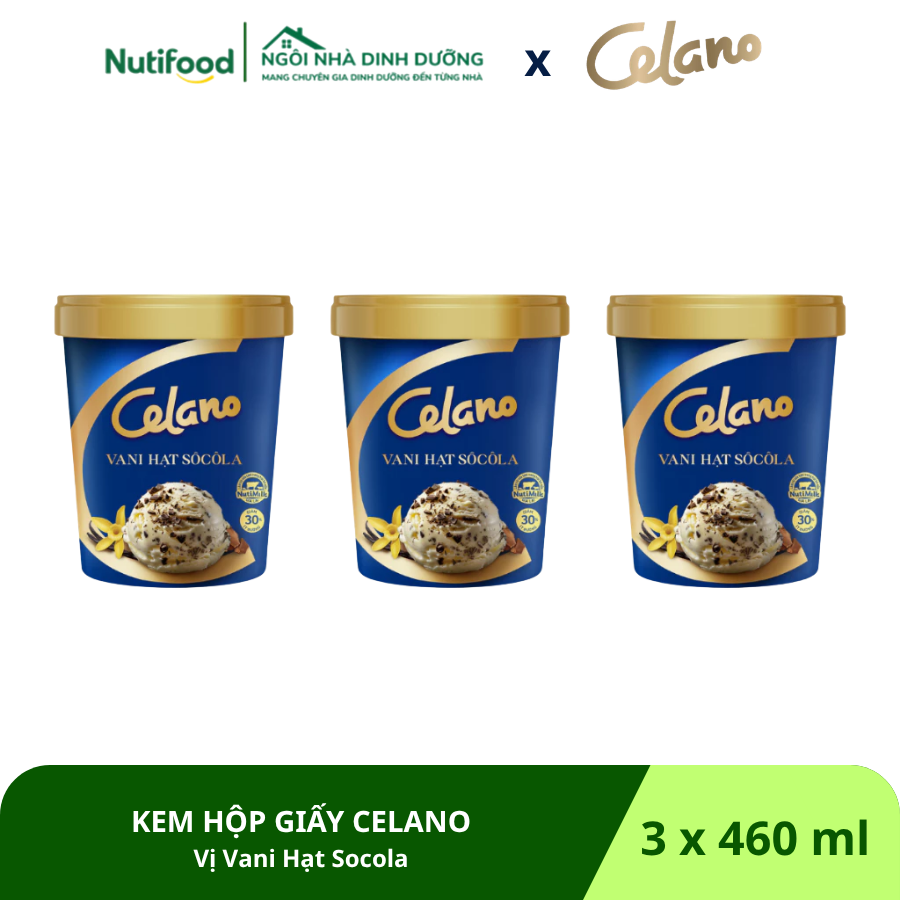  Combo 3 KEM HỘP GIẤY CEL VANI 460ML x3 