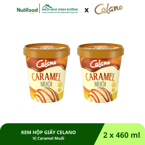  Combo 2 Kem Hộp Giấy CELANO vị Caramel Muối (2 x 460ml) 