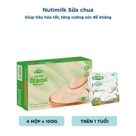  Nutimilk Sữa chua có đường - Hộp 100g 