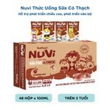  NuVi Thức Uống Sữa Tươi Tiệt Trùng Vị Đường Đen Có Thạch 100 ml 