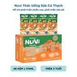 NuVi Thức Uống Sữa Trái Cây Hương Cam Có Thạch Hộp 170 ml 