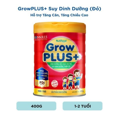  Sữa bột GrowPLUS+ Suy Dinh Dưỡng (trên 1 tuổi) Lon 400g 