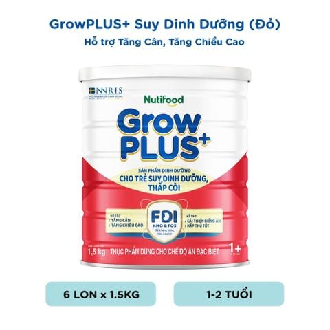  Sữa bột GrowPLUS+ Suy Dinh Dưỡng (trên 1 tuổi) Lon 1.5kg 
