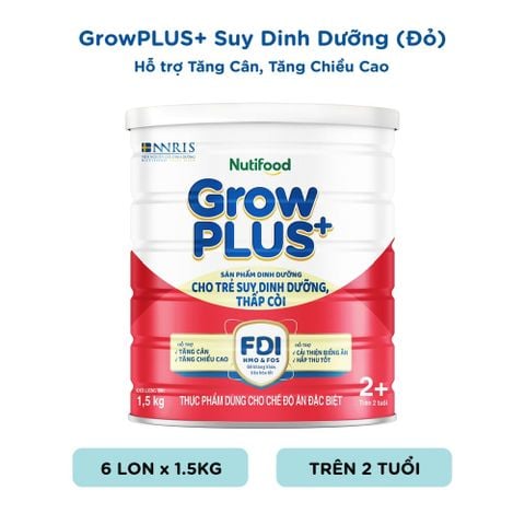  Sữa bột GrowPLUS+ Suy Dinh Dưỡng (trên 2 tuổi) Lon 1.5KG 