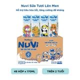  NuVi 100% Sữa Tươi Lên Men Vị Nguyên Bản x hộp 170ml 