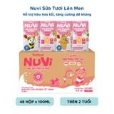  NuVi 100% Sữa Tươi Lên Men Dâu x hộp 100ml 
