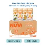  NuVi 100% Sữa Tươi Lên Men Vị Cam x hộp 170ml 