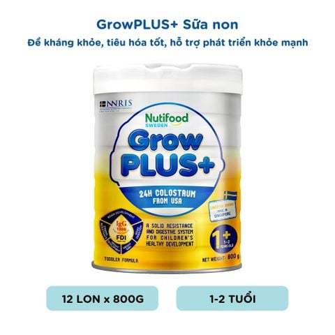  Sữa bột Nutifood GrowPLUS+ Sữa Non 1+ Lon 800g 