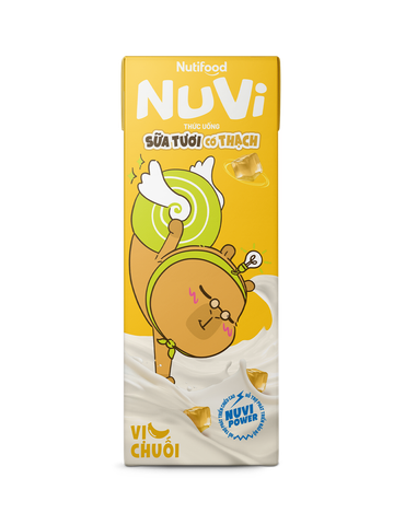  NuVi Thức Uống Sữa Tươi Tiệt Trùng Vị Chuối Có Thạch 170 ml 