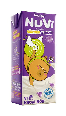  NuVi Thức Uống Sữa Tươi Tiệt Trùng Vị Khoai Môn Có Thạch 170 ml 