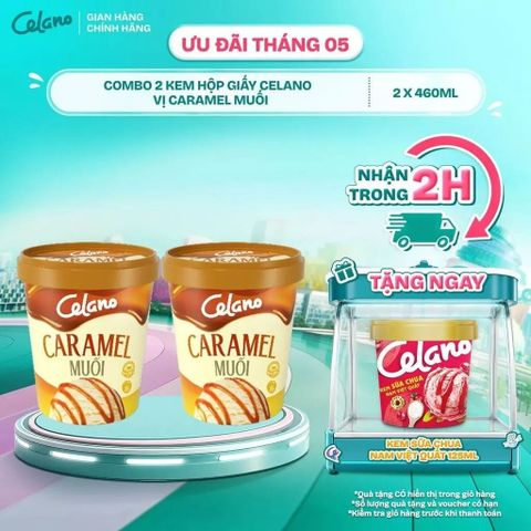  Combo 2 Kem Hộp Giấy CELANO vị Caramel Muối (2 x 460ml) - LIVE 