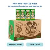  Nuvi Sữa Tươi Lúa Mạch Vị Cacao - Hộp 180ml 