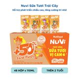  NuVi Thức Uống Sữa Tươi Trái Cây Vị Cam 110ml 